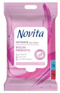 NOVITA Chusteczki nawilżane intymne Biolin prebiotyk 15 sztuk