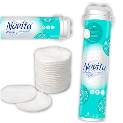 NOVITA Delikatne płatki kosmetyczne 120 sztuk