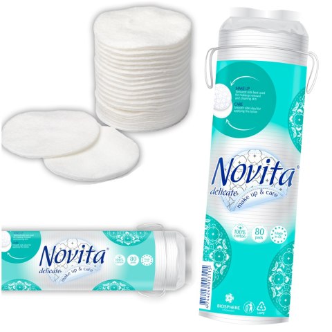NOVITA Delikatne płatki kosmetyczne 80 sztuk