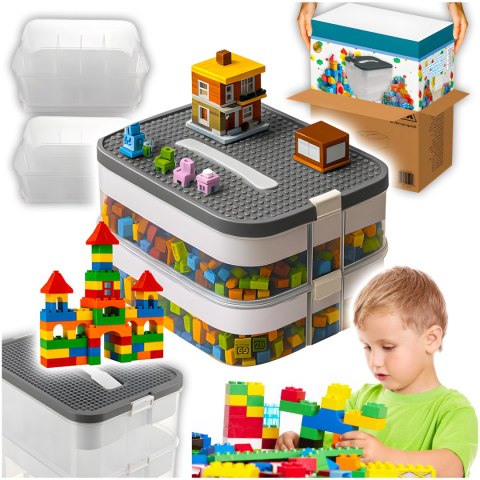 Pudełko Na Klocki- 2 Poziomy 15L Kruzzel 25756