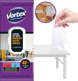 VORTEX Chusteczki nawilżane do mebli, flip top, 48 sztuk