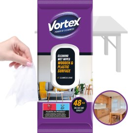 VORTEX Chusteczki nawilżane do mebli, flip top, 48 sztuk