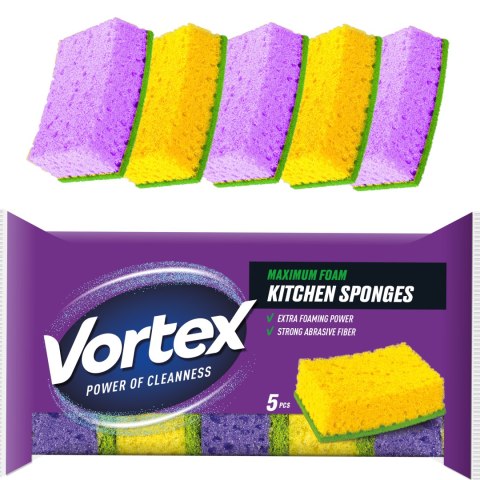 VORTEX Gąbki kuchenne 5 szt.