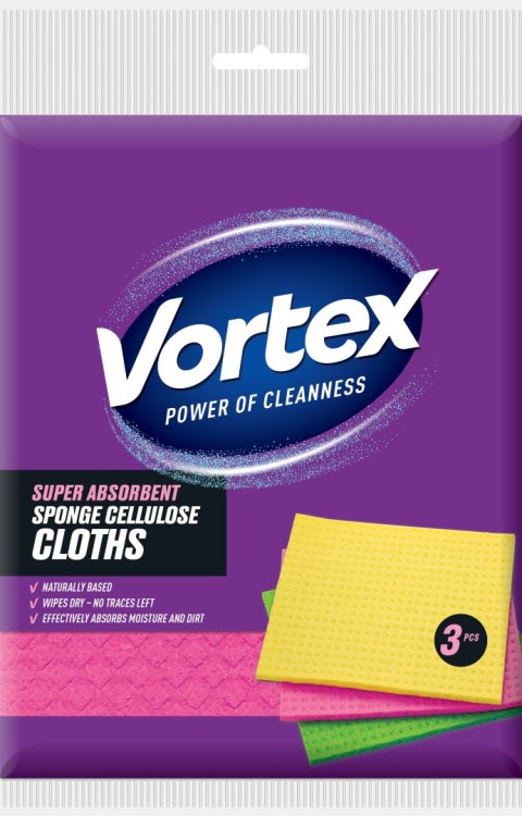 VORTEX Ściereczki gąbczaste 3 szt.