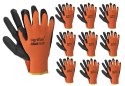 Rękawice robocze / Ocieplane / pomarańczowo-czarne / Rozmiar: 10 - XL / OX-WINUA_PB - 10 par