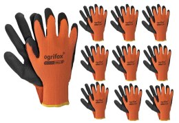 Rękawice robocze / Ocieplane / pomarańczowo-czarne / Rozmiar: 10 - XL / OX-WINUA_PB - 10 par