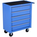 Wózek Narzędziowy 5 Szuflad - Niebieski