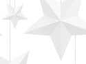 Dekoracja Gwiazdy, biały, różne rozmiary, 6 szt.