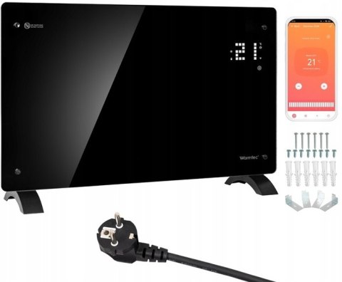 Grzejnik elektryczny WARMTEC EGW-20C 2000W z WiFi czarny