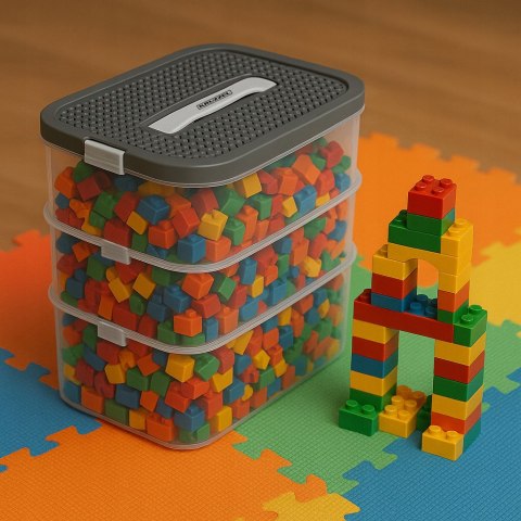 Pudełko Na Klocki- 3 Poziomy 22L Kruzzel 25757