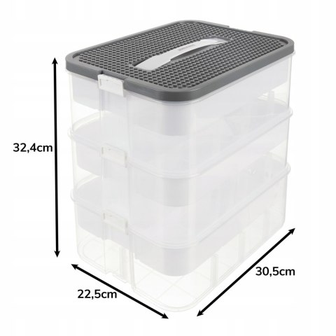 Pudełko Na Klocki- 3 Poziomy 22L Kruzzel 25757