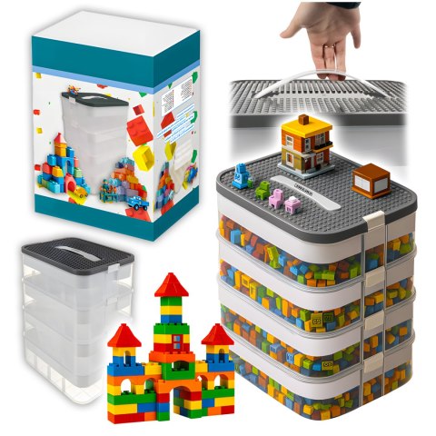 Pudełko Na Klocki- 4 Poziomy 29L Kruzzel 25758