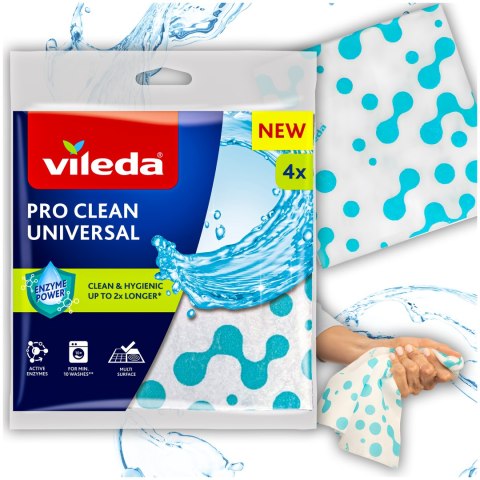 Ściereczka uniwersalna z enzymami Vileda Pro Clean 4 szt.