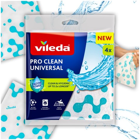 Ściereczka uniwersalna z enzymami Vileda Pro Clean 4 szt.