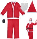 Strój Kostium Świętego Mikołaja Broda Czapka PAKO 26074