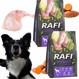 Sucha Karma Dla Psa RAFI Adult z Królikiem 3 kg - 2 szt.