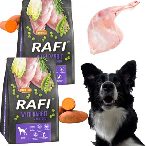 Sucha Karma Dla Psa RAFI Adult z Królikiem 3 kg - 2 szt.