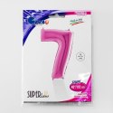 Balon Foliowy Cyfra 7 Różowa Fuksja - 102 cm Grabo