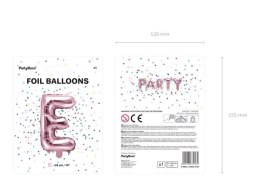 Balon foliowy Litera E, 35cm, Rose Gold różowe złoto