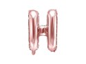 Balon foliowy Litera H, 35cm, Rose Gold różowe złoto