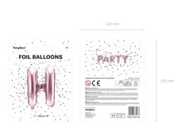 Balon foliowy Litera H, 35cm, Rose Gold różowe złoto
