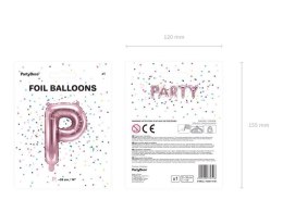 Balon foliowy Litera P, 35cm, Rose Gold różowe złoto