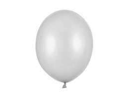 Balony Strong, Metaliczne Srebrne, 30cm, 10 szt.