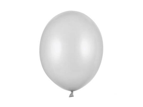 Balony Strong, Metaliczne Srebrne, 30cm, 10 szt.