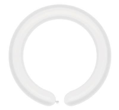 Balony do modelowania 260 (D4) Rurki włoskie Animator, Białe, 100 szt.