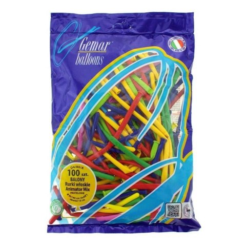 Balony do modelowania D4 (260) Rurki włoskie Animator Mix, 100 szt.