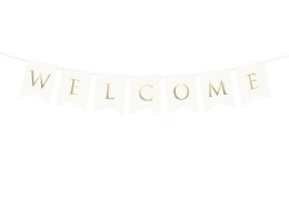 Baner powitalny Welcome, biały, 15 x 95 cm