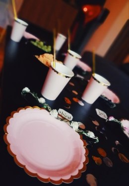 Talerzyki, jasny róż, 18 cm (1 op. / 6 szt.)