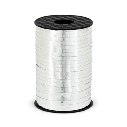 Wstążka plastikowa, Srebrna Metalizowana, 5mm/225m