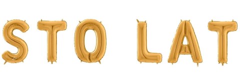 Balon foliowy Litera T, 66cm, Złota