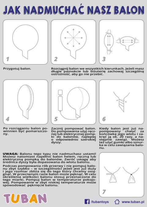 Balon przezroczysty z Niebieskim Nadrukiem Cyfra 0, 45cm