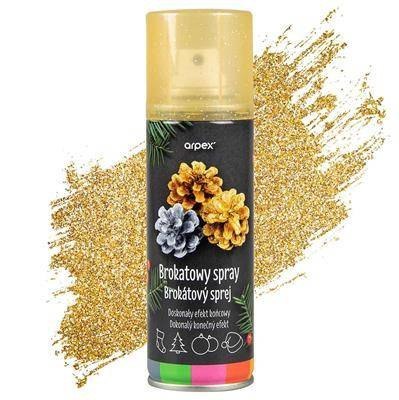 Brokatowy spray dekoracyjny, złoty, brokatowy 100 ml