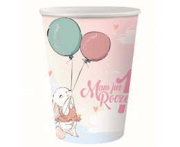 Kubeczki papierowe Roczek - Króliczek, 270 ml/ 6 szt.