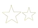 Metalowe zawieszki dekoracyjne Gwiazdy, złote, 2 szt.