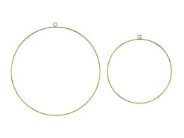 Metalowe zawieszki dekoracyjne Koła, złote, 2 szt.