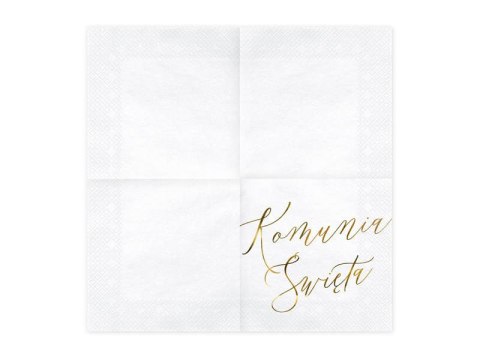 Serwetki Komunia Święta, białe, 33x33cm, 20 szt
