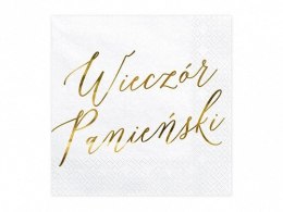 Serwetki Wieczór panieński, biały, 33x33cm (1 op. / 20 szt.)