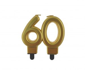 Świeczka na tort 60 urodziny, liczba „60"