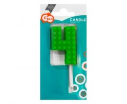 Świeczka urodzinowa Klocki, cyfra 4, wys. 5.5 cm