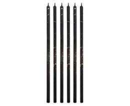 Świeczki urodzinowe czarno złote, 16,5 cm, 6 szt.