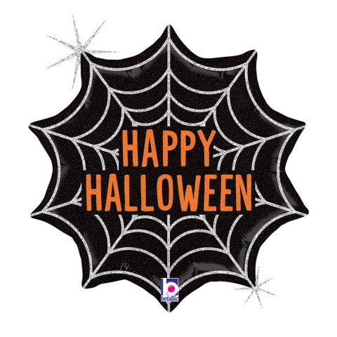 Balon Foliowy Halloween Sieć Pająka holo 46 cm