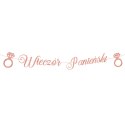 Baner Wieczór panieński, różowo złoty Rose Gold napis 150 cm