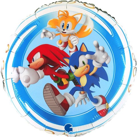 Balon foliowy Sonic okrągły 46 cm