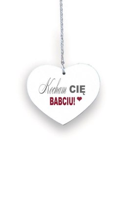 Drewniana zawieszka Serce Kocham Cię Babciu, Dzień Babci