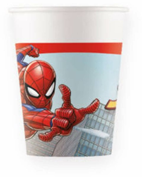 Kubeczki papierowe Spiderman Crime Fighter 200 ml, 8 szt.