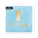 Serwetki 1st Birthday Roczek niebieskie, 33x33cm, 10 szt.